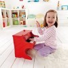 Hape - Petit Piano Rouge en Bois - Instrument de Musique pour Enfant - Jouet Musical dApprentissage 3 ans - Fille et Garçon 