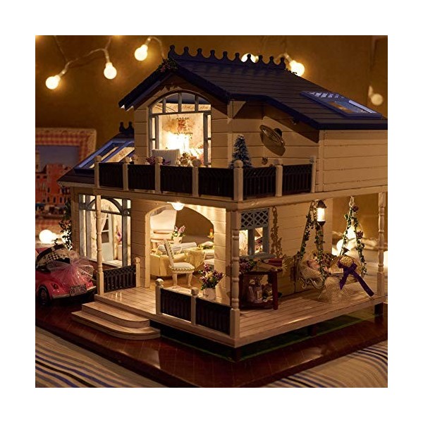 Cottage Fait à la Main Assemblé Modèle Jouet Enfants Cadeaux Cadeaux pour Femmes et Filles Enfant Enfant,Jouets Kit de Maison