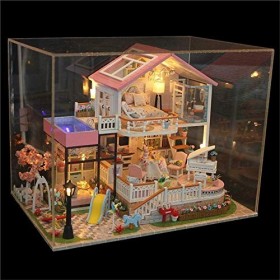 Puzzles 3D Kit De Bricolage De Maison De Poupée Miniature en Bois Fait À La Main
