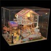 Puzzles 3D Kit De Bricolage De Maison De Poupée Miniature en Bois Fait À La Main