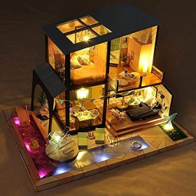 DIY Dollhouse Maison en Bois Sirène Légende Villa Modèle Architecture De Maison Européenne Cadeau danniversaire Créatif Fill