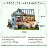 Maison de Poupée Bricolage, Kit Miniature Fait Main 1:24 - Modèle de Jardin e Roses avec Tous Les Meubles Décoration de Chamb