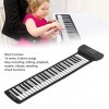 ASHATA PM49H Piano Enroulable, Clavier de Piano électronique Souple Rechargeable à 49 Touches avec Fonction MIDI Bluetooth, S