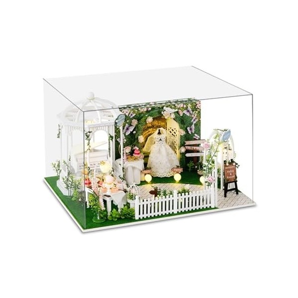 FLYUFO Assembler des modèles de bâtiments pour: Kit de Bricolage Miniature Building Bride Shop Petite Maison et Assemblage de