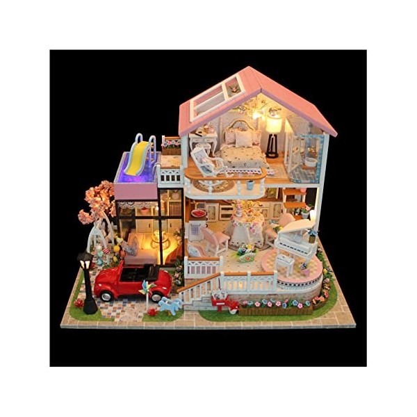 Kit de mini maison de poupée bricolage, kits dartisanat maison de poupées, maison de poupée modèle de construction dassembl