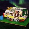 Kanqingqing Maison de poupée Bricolage en Bois Maison De Poupées Artisanat Miniature Kit Caravane Modèle MeublesLe Cadeau pou