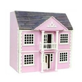 Kit de maison de poupées Newnham Manor rose peint à léchelle 1:12