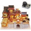 Kit de Maison De Poupée Bricolage, Kit de maison de poupée miniature en bois, grand modèle de château de style chinois, pério