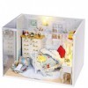 Jouets de maison de poupée miniature 3D en bois - Maison de poupée faite à la main - Mini kit de bricolage - Série cabine de 