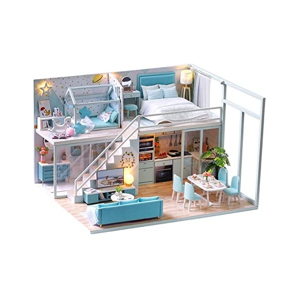 Kit de Maison de poupée Miniature Bricolage, Petit kit de Meubles dappartement pour Maison de poupée, pour Amis Enfants Adul