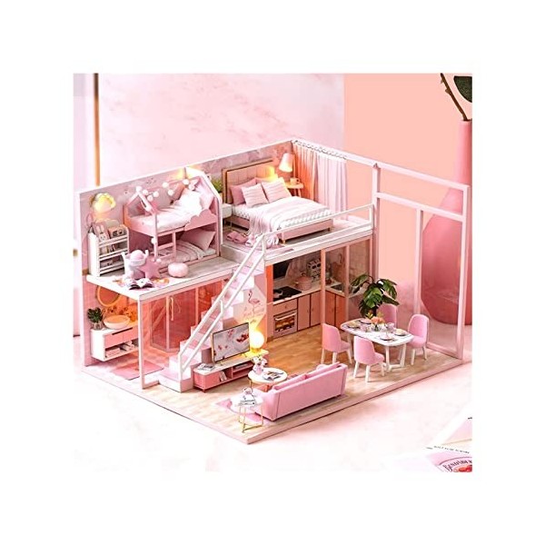 Kit de Maison de poupée Miniature Bricolage, Petit kit de Meubles dappartement pour Maison de poupée, pour Amis Enfants Adul