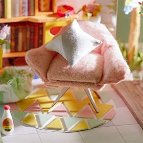 ACiyD Kit de Maison de poupée Miniature Bricolage, kit de Meubles de modèle de Construction de Maison de poupée en Bois, Joue