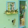 Jouet Reborn Baby Dolls 3D DIY Dollhouse Kit, Maison de poupée en Bois Puzzle Jouet Fait Main LED Maison de Poupée Miniature,