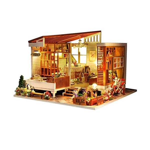 NXYDQ Dollhouse en Bois Bricolage Miniature modèle Kits, Bricolage Cottage Ornement Décoration, créatif for Les Enfants et Le