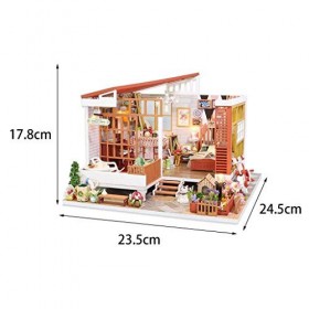 NXYDQ Dollhouse en Bois Bricolage Miniature modèle Kits, Bricolage Cottage Ornement Décoration, créatif for Les Enfants et Le