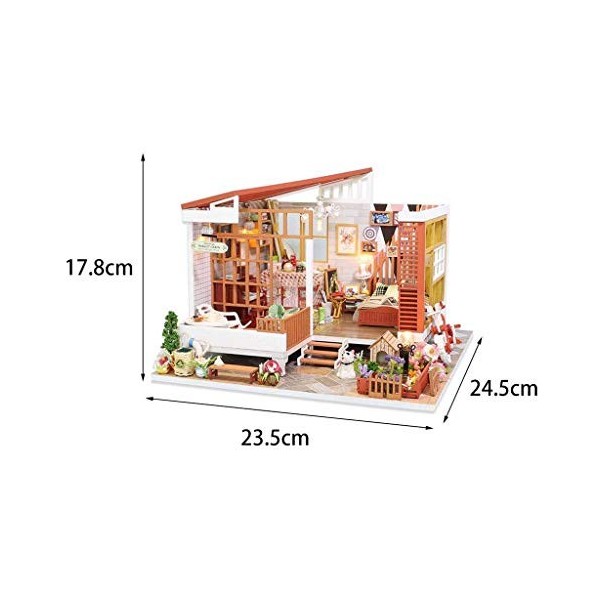 NXYDQ Dollhouse en Bois Bricolage Miniature modèle Kits, Bricolage Cottage Ornement Décoration, créatif for Les Enfants et Le