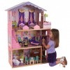 KidKraft Maison de Poupée My Dream Mansion en Bois incluant Accessoires et Mobilier, 3 Étages de Jeu avec élévateur et Lits J