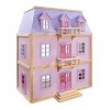 Melissa & Doug Multi-Level Wooden Dollhouse | Dollhouses & Dolls | Age +3 years | Gift for Boy or Girl