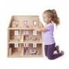 Melissa & Doug Multi-Level Wooden Dollhouse | Dollhouses & Dolls | Age +3 years | Gift for Boy or Girl