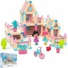 Ensemble de 196 pièces 3D Château de Princesse Villa - Maison de poupée STEM Montessori DIY - Maison de poupée pour filles de