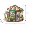 LEONYS Maison de poupée Miniature avec Meubles, Kit de Maison de poupée en Bois à Monter soi-même, Anti-poussière, échelle 1: