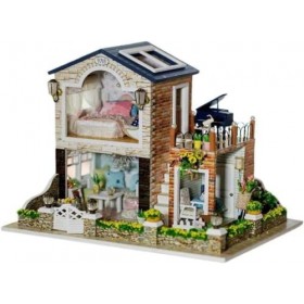 LEONYS Modèle de Jouet-Kit de Maison de poupée Miniature, Maison de Jardin avec Ensembles de Meubles, Meilleurs Cadeaux dann