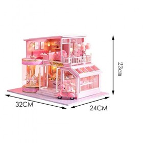NXYDQ Kits Dollhouse Miniature, Maison de poupée en Bois DIY Kit Chaud Enfance mémoire, artisanats Poupée modèle de Maison en
