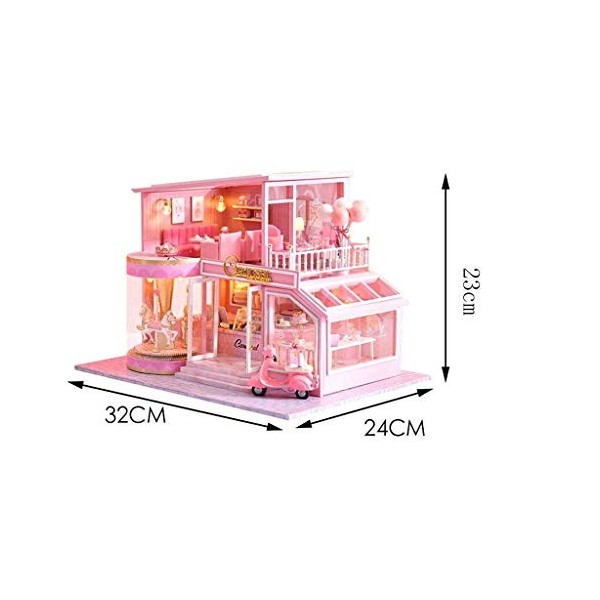 NXYDQ Kits Dollhouse Miniature, Maison de poupée en Bois DIY Kit Chaud Enfance mémoire, artisanats Poupée modèle de Maison en