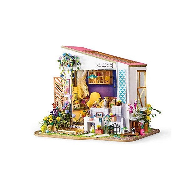 Jouets Kit de maison de poupée miniature Mini 3d bricolage modèle de construction Kit de maison de poupée Mini maison chambre