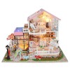 Mini kit de Maison de poupée avec Housse Anti-poussière, kit de Miniatures Bricolage Accessoires de Meubles de Maison de poup