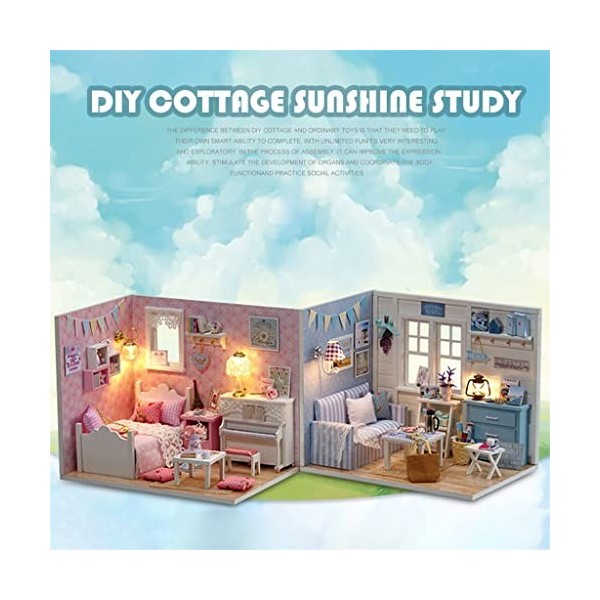 DIY Hut Dollhouse Girl Jouets Kit Princesse Maison de poupée Fait à la Main Assemblage Manuel Modèle Meubles 3D Maison de pou