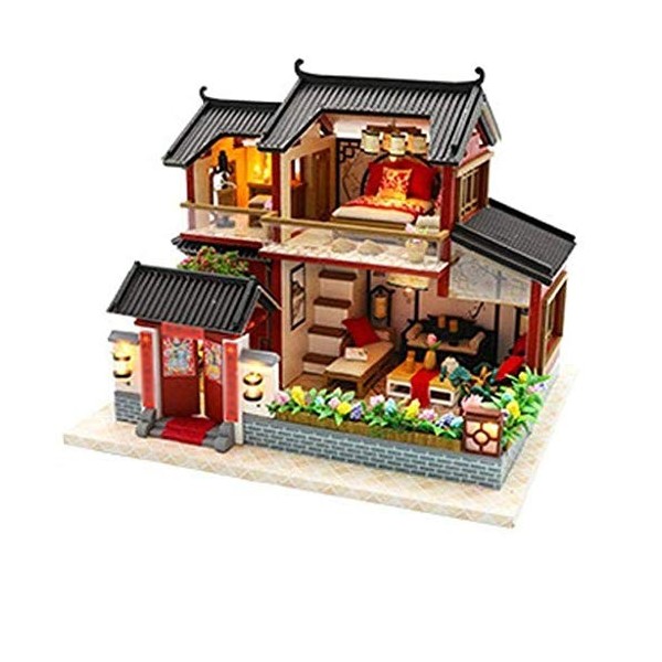 Mini Maison de poupée Miniature, Maison dassemblage avec des Meubles, Maison dassemblage de Bricolage, modèle de Constructi