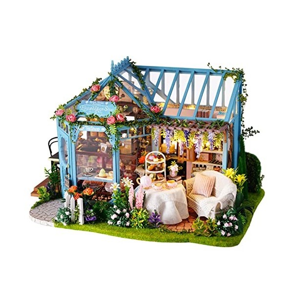 Kit de mini maison de poupée, petite maison miniature à assembler soi-même avec boîte à musique, pour les cadeaux danniversa