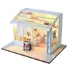 ACiyD DIY Mini Doll House Street Shop Kit de Maison de poupée avec Meubles et lumières LED pour Cadeaux créatifs avec Amoureu