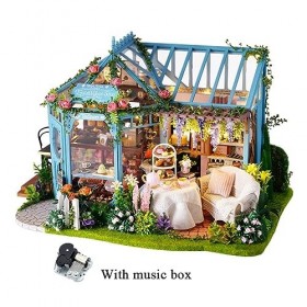 FLYUFO Assembler des modèles de bâtiments pour: DIY Architecture Japonaise Assemblage en Bois Mini Meubles Big CASA Maison De