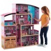 KidKraft 65949 Maison de poupées en bois Shimmer incluant accessoires et mobilier, 4 étages de jeu pour poupées 30 cm