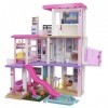 Barbie Maison de Rêve Pour Poupées Avec 3 Niveaux, Avec Lumières Et Sons, Plus De 75 Accessoires Inclus, 109 cm De Haut, Joue