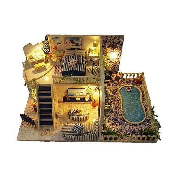 LEONYS Kit de Maison de poupée Miniature Romantique et Mignonne, Salle créative, Cadeau de Bricolage Parfait for Les Amis, Le