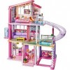 Barbie Mobilier Dreamhouse, maison de poupées à deux étages avec ascenseur, piscine, toboggan, cinq pièces et garage, jouet p