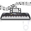 Innedu Piano Numérique 61 Touches, Clavier Piano avec Modes de Cours, Enregistrement & Programmation, Pupitre, Alimentation S