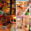 LEONYS Maisons de poupée Maison de poupée Kit de maison de poupée miniature Kit de meubles miniatures en bois for maison de p