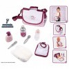 Smoby - Baby Nurse - Sac à Langer - pour Poupons et Poupées - Matelas et Porte-biberon Inclus - 7 Accessoires - 220363WEB Ros