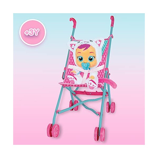 CRY BABIES la poussette | Accessoire pour poupée et peluche. légère et pliable - Jouet idéal pour fille et garçon +3 Ans