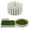 PiniceCore Jardin Fée Miniature Kit Bois Clôture Terrarium Maison de poupée de Bricolage Accessoires Décor Blanc 90X5cm