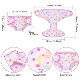 Aolso Accessoires pour Poupées Couches,8PCS Couches pour Baby Poupée Accessoires dalimentation de Poupée,Bavoir Réutilisable