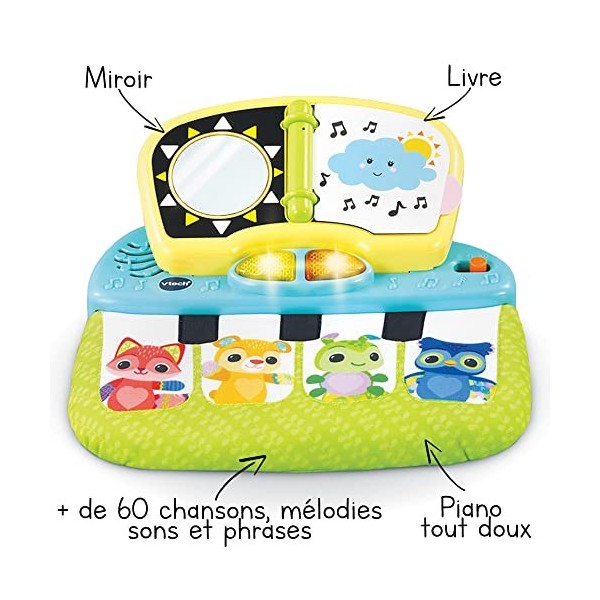 VTech - Piano Sensoriel Des Baby Loulous, Jouet Piano Interactif - 3/24 mois- Version FR