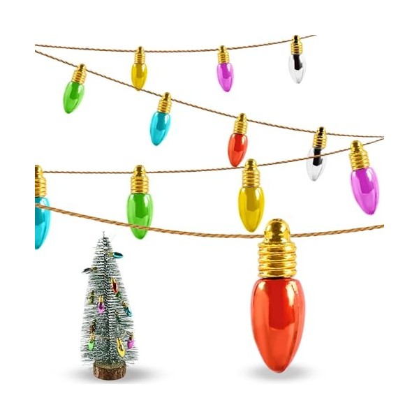 Accessoires Maison de Poupee, 45 cm Miniature Lumières de Noël Mini Meubles Accessoires Guirlandes Lumineuses B 