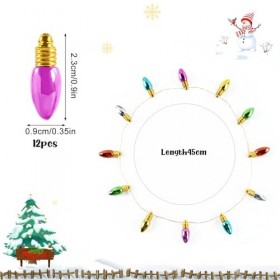 Accessoires Maison de Poupee, 45 cm Miniature Lumières de Noël Mini Meubles Accessoires Guirlandes Lumineuses B 