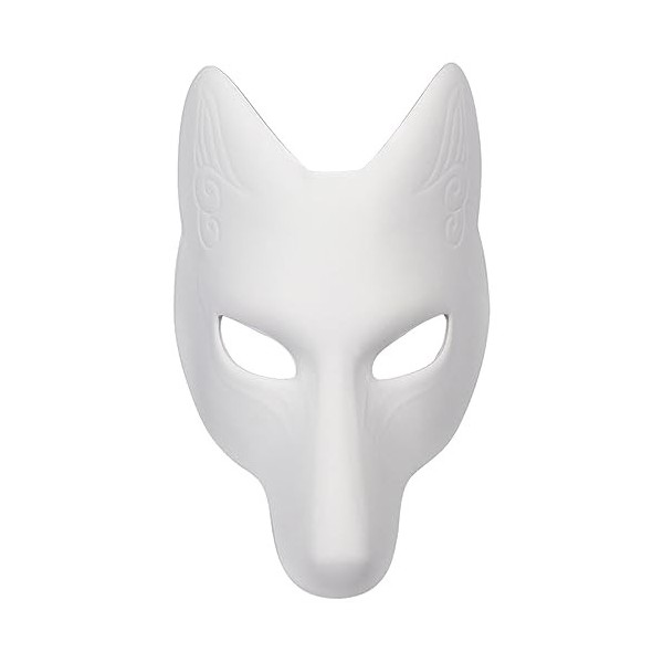 Moligin Masktherian masque Halloween Fox masque Costume en cuir diy masque vierge japonais kabuki kitsune halloween masques p