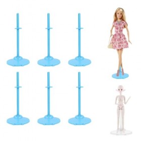 Support de Présentoir de Poupée En Plastique,21.5cm Support de Poupée,Support de Poupée En Plastique,Poupée Réglable Titulair